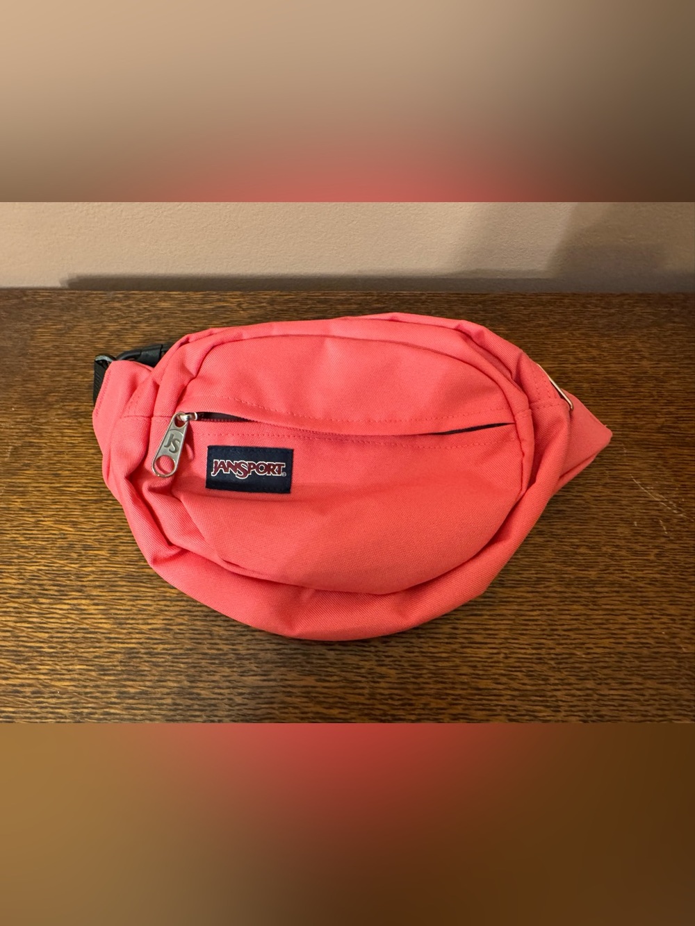 Jansport Fifth Avenue Bright Pink Fanny Pack with Black Strap